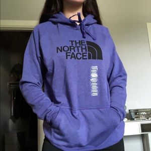 purple north face hoodie